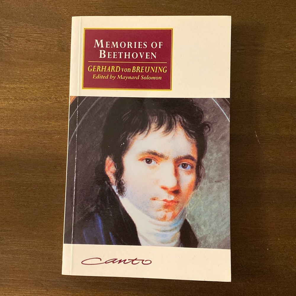 Memories of Beethoven Gerhard von Breuning Edited by Maynard Solomon (paperback)